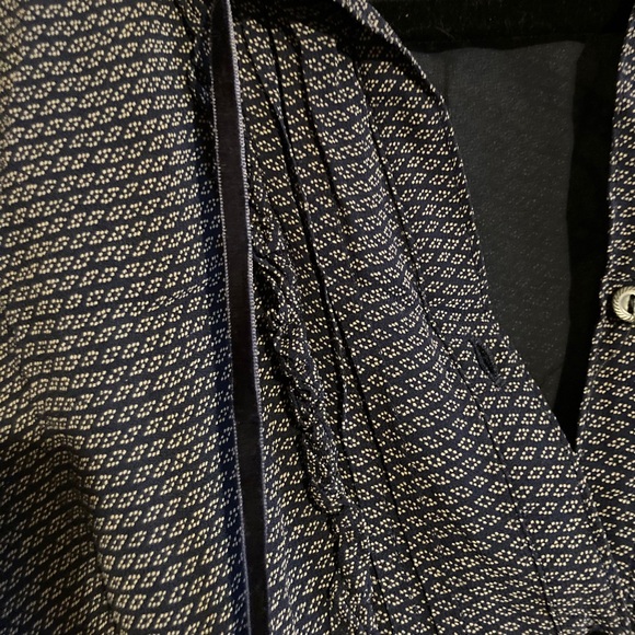 Blue Patterned Ruffled Ralph Lauren Dress Size S - Picture 3 of 6